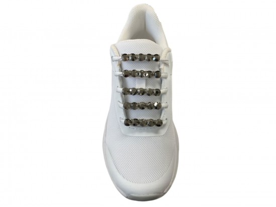 Hematite Crystal Shoelace Charm 12pc Set