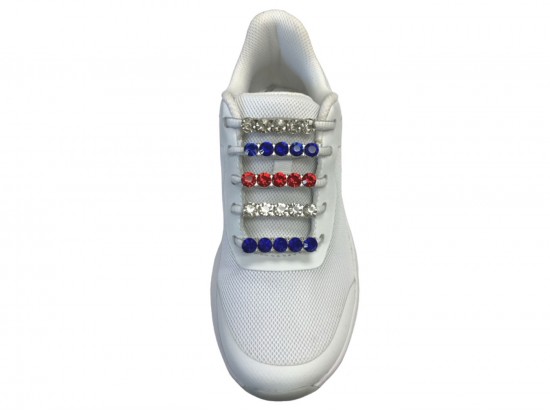 USA Crystal Shoelace Charm 12pc Set