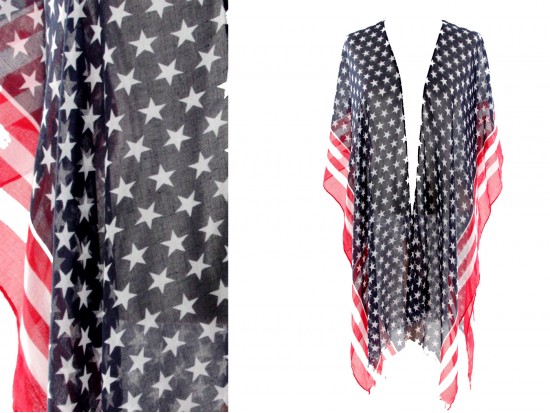 USA Stars Flag Kimono