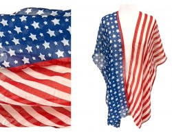 USA Stars Stripes Flag Theme Kimono