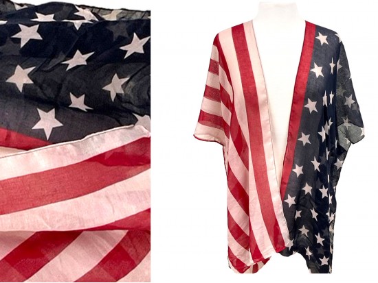 USA Flag Stars Stripes Kimono USA Flag Stars Stripes Kimono