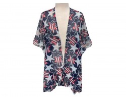 USA Flag Star Pattern Kimono