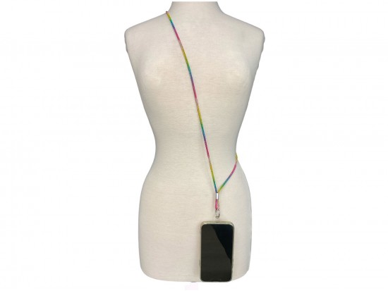 Multi Crystal Cell Phone Cross body Strap