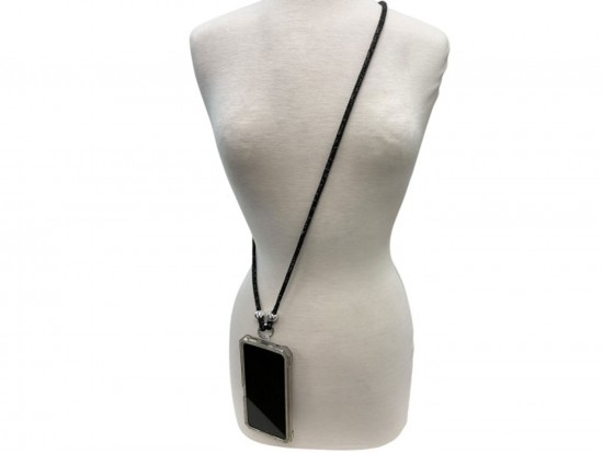 Black Crystal Rope Crossbody Strap for Phone Black Crystal Rope Crossbody Strap for Phone