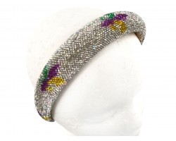 Mardi Gras Crystal Fleur De Lis Headband