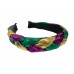 Mardi Gras Metallic Cloth Braided Headband