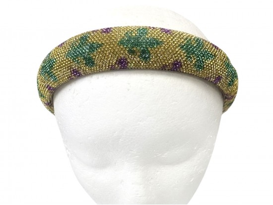 Mardi Gras Crystal Fleur De Lis Headband Mardi Gras Crystal Fleur De Lis Headband