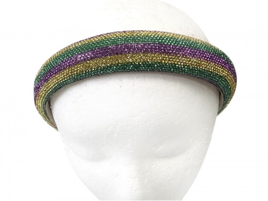 Mardi Gras Crystal Stripe Headband Mardi Gras Crystal Stripe Headband