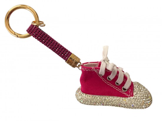 Fuchsia Crystal Sneaker Strap Keychain Fuchsia Crystal Sneaker Strap Keychain