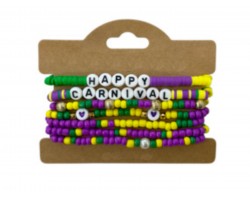 Happy Carnival Rubber Disc Stretch Bracelet Set