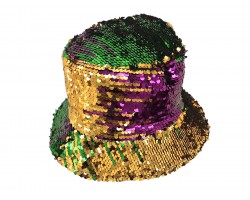 Mardi Gras Sequin Scattered Pattern Bucket Hat