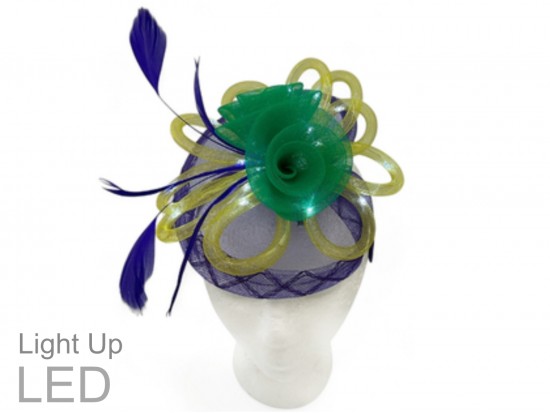 Mardi Gras Floral LED Light Up Headband Hat