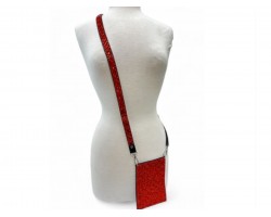 Red Crystal Phone Cross Body Bag
