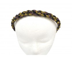 Mardi Gras Crystal Rope Twist Design Headband