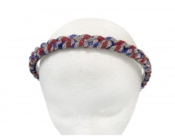 USA Crystal Rope Twist Design Headband USA Crystal Rope Twist Design Headband