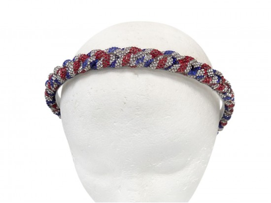 USA Crystal Rope Twist Design Headband USA Crystal Rope Twist Design Headband