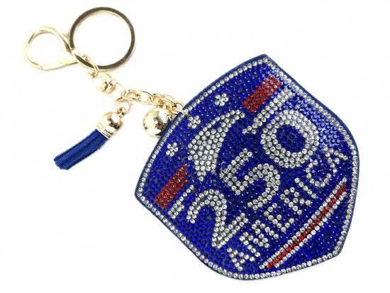 USA America 250 Centennial Crystal Puffy Keychain