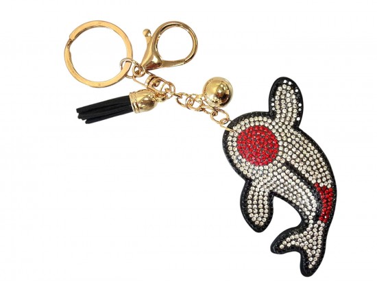 Red Crystal Koi Fish Puffy Keychain. Red Crystal Koi Fish Puffy Keychain.