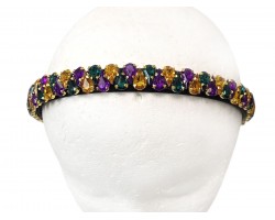 Mardi Gras Teardrop Crystal Headband