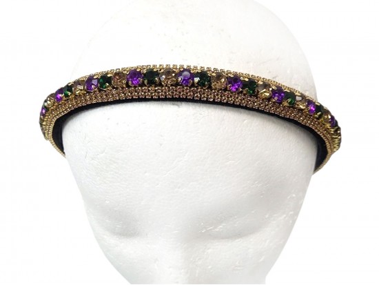 Mardi Gras Round Crystal Headband Mardi Gras Round Crystal Headband