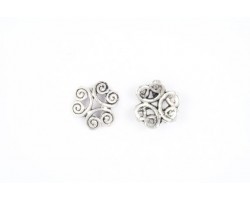 12mm Antique Silver Open Curled Swirl Bead Cap