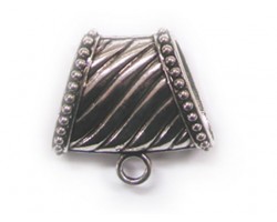40mm Antique Silver Line Scarf Bail