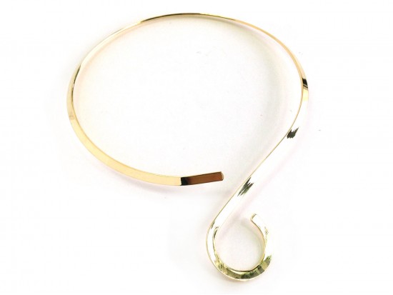 Gold Plated “S” Hook Choker FLAT 