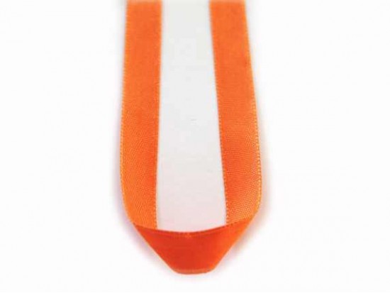 16" Orange Satin Ribbon Necklace