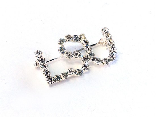 Clear Crystal LSU Brooch