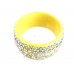 Yellow AB Crystal Bangle Bracelet