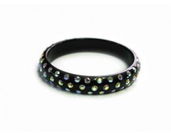 Black Kids Crystal Bangle Bracelet