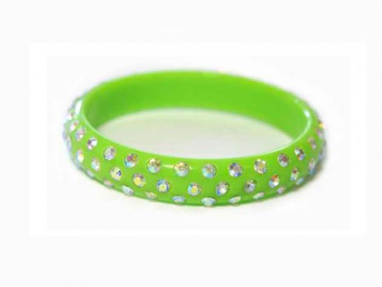 Lime Kids Crystal Bangle Bracelet