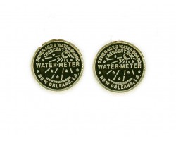 Antique Gold Water Meter Post Earrings 15mm