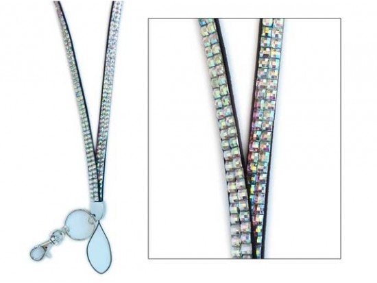 Clear Aurore Boreale Crystal Lanyard For ID Tags or Eye Glasses