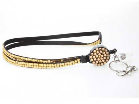 Light Topaz Crystal Pull Lanyard Breakaway ID Tags or Eye Glass