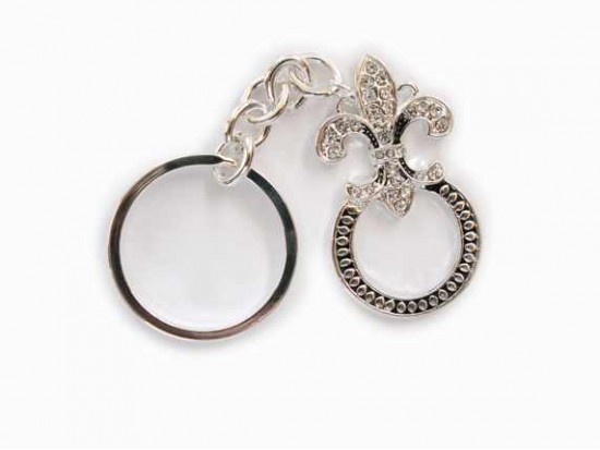 Silver Crystal Fleur De Lis Key Chain Silver Crystal Fleur De Lis Key Chain