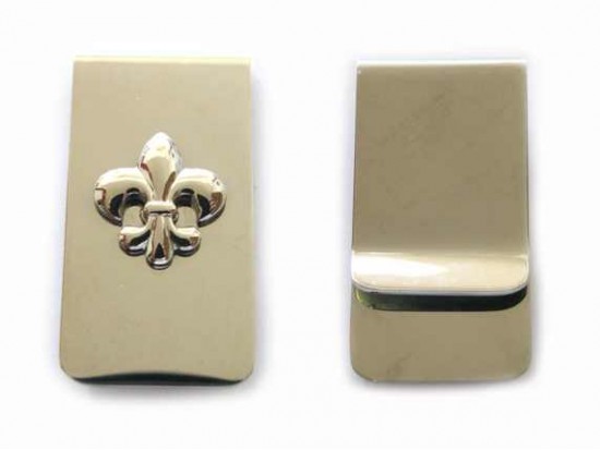 Silver Fleur De Lis Money Clip