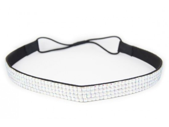 AB Crystal 5 Row Headband Stretch
