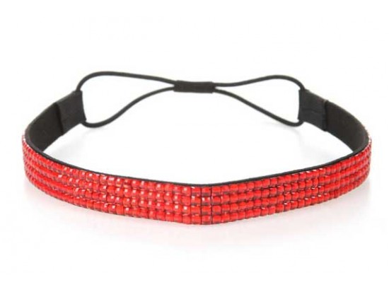 Hyacinth Crystal 5 Row Headband Stretch