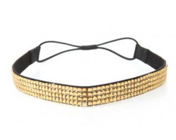 Light Colorado Topaz Crystal 5 Row Headband Stretch