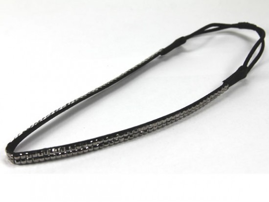 Hematite Crystal 2 Row Headband Stretch