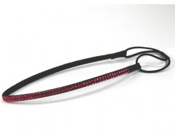 Hot Pink Crystal 2 Row Headband Stretch