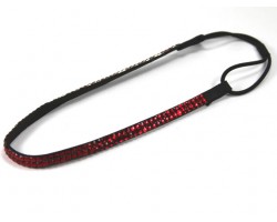 Light Siam Crystal 2 Row Headband Stretch