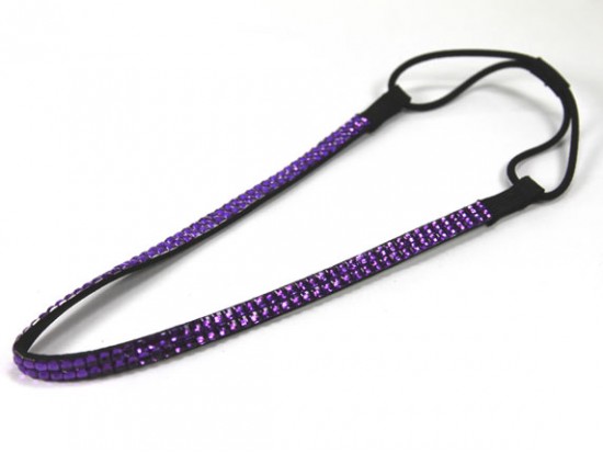 Tanzanite Crystal 2 Row Headband Stretch