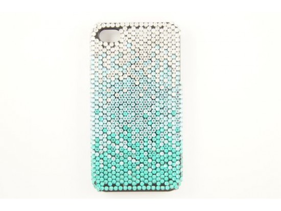 Blue Zircon Aqua Clear Crystal iPhone 4 & 4S Cell Case