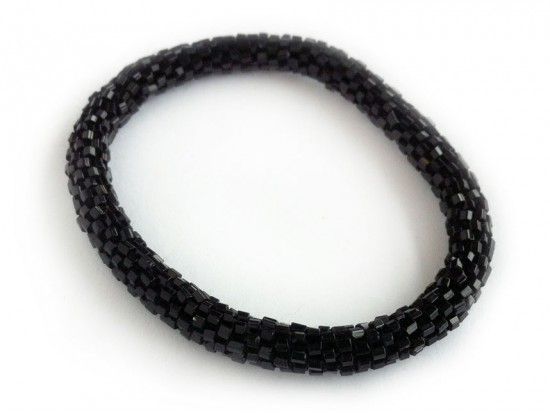 Black Genuine Nepal Hand Crafted Roll On Mission Bracelets