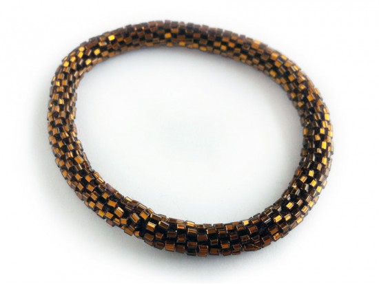 Dark Brown Genuine Nepal Hand Crafted Roll On Mission Bracelets