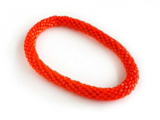 Orange Genuine Nepal Hand Crafted Roll On Mission Bracelets