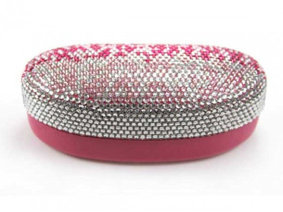 Pink Fade Crystal Sun Glass Case Pink Fade Crystal Sun Glass Case