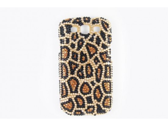 Brown Leopard Crystal Galaxy S III Cell Phone Case
